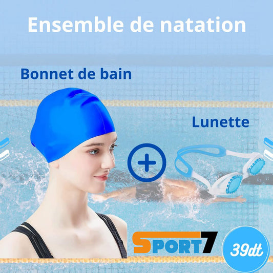 Ensemble de natation – Bonnet + Lunettes